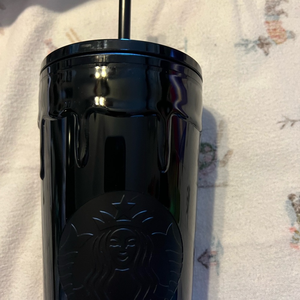 Starbucks Black Tumbler with Straw